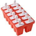 thumbnail image 1 of Moules à Popsicle 12 Pcs Moules à Glace en Silicone Réutilisables Démoulage Facile, 1 of 3