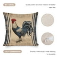 thumbnail image 4 of Cushion Case French Farmhouse Rooster Blue Grain Sack Striped Drawing Throw Pillow Cover Rustic Cock Outdoor Pillows 16"x16" Home Decoration for Sofa Couch Living Bed Room, 4 of 7
