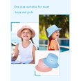 thumbnail image 4 of Sombrero de bambú de dos piezas (azul y rosa), sombrero de sombrilla para niños, sombrero de sombrilla con cara sonriente, sombrero de viaje con protección solar, sombrero de pescador masculino y fem, 4 of 5