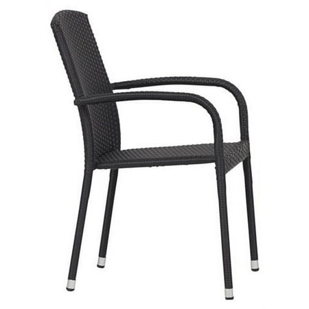 Silla Stack Rattan Negro