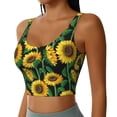 thumbnail image 2 of Fotbe Sunflower 1 Sujetador Deportivo Largo sin Aros para Mujer con Almohadillas y Soporte Medio, Transpirable y Absorbente, Camiseta Tipo Chaleco o Tank Top-Large, 2 of 8