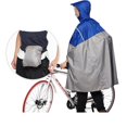 thumbnail image 4 of Ligero Ciclismo Poncho de lluvia Transpirable Bicicleta con capucha Impermeable Capa de lluvia con tiras reflectoras (azul), 4 of 5