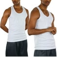 thumbnail image 5 of ToBeInStyle Men's Muscle Cotton Tank Top - White - Small, 5 of 7