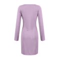 thumbnail image 6 of Stichou Womens Long Sleeve Sweater Dress Casual Cut Out Bodycon Mini Winter Dress Trendy Ribbed Ladies Spring Sweater Purple XL, 6 of 7