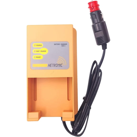 Hetronic UCH-2 Battery Charger Input 10-30VDC Out 300/780mA  for 2100mAh 3.6V Hetronic 68300900 68301000 Batteries (10-30V, Car Charger Plug)