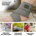 Sharper Image Calming Heat Massaging Flexi Wrap, Soothing Heat & Relaxing Vibrations, Grey