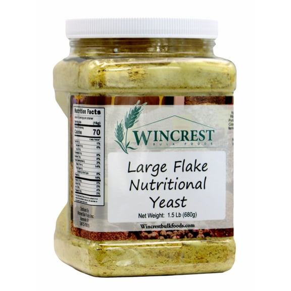 WinCrest Large Nutritional Yeast Flakes - 1.5 Lb Tub