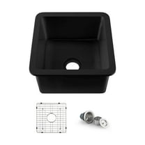 Kibi Pure 18" Fireclay Kitchen Undermount Single Bowl  Sink - Matte Black
