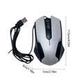 thumbnail image 2 of Wired Mouse, Optical Mouse, USB Wired Optical Mouse for Business Office Home Gaming, Ergonomic Comfortable Grip, Plug and Play, Stable Fast Connection, Multiple Color Options, 2 of 7