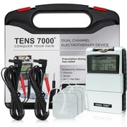 Roscoe Medical TENS 7000 Digital Unit, Muscle Stimulator, Black, 10 Pieces