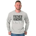 thumbnail image 4 of Funny Father Knows Stressed Pun Men's Long Sleeve Tee T Shirt Brisco Brands X, 4 of 6