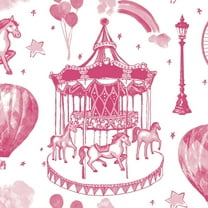 Tempaper Carnival Toile Peel and Stick Wallpaper Border, 6" x 15'