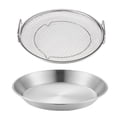 thumbnail image 1 of Bandeja con filtro de aceite de cocina Bandeja con filtro de aceite para freír de acero inoxidable Cesta de filtro de malla fina Herramientas para freír alimentos 18 cm, 1 of 8