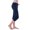 Navy womens sets, variant on Wenini Linen Pants Women Summer Summer Calf-Length Pants Solid Beach Loose Fashion Casual Elastic Waist Drawstring Pocket Yoga Gym Cropped Trousers Black xxxl