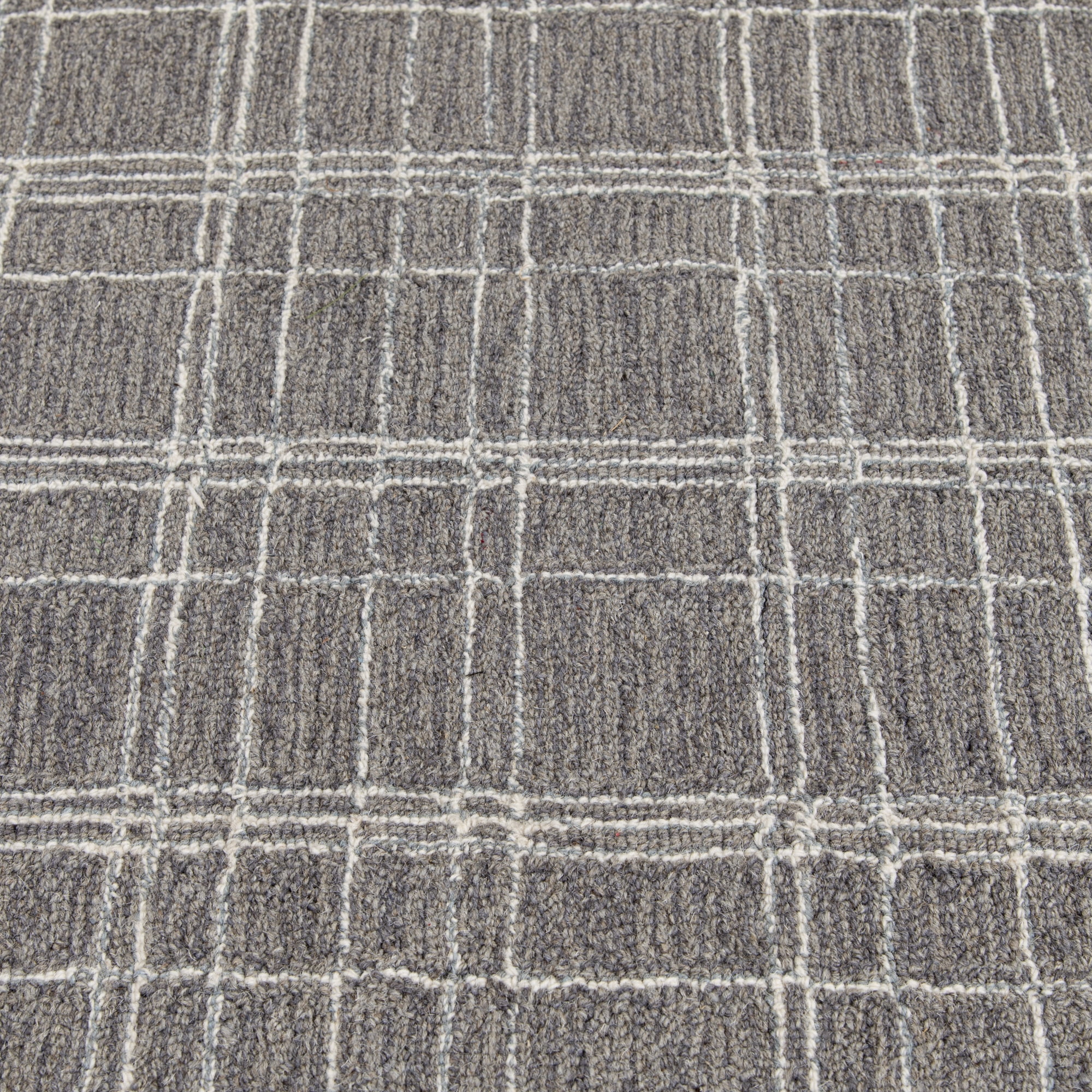 Better Homes & Gardens Grey Plaid Wool Indoor Area Rug, 5x7