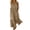 Khaki Dress, variant on Miluxas Women's Boho Sleeveless Maxi Dress Ruffle Hem Zipper V Neck Loose Flowy Long Dress with Elastic Waist & Pockets Summer Vacation Outfits Wine