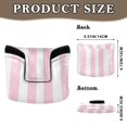 thumbnail image 2 of Haosy Pale Pink and White Striped Golf Mallet Putter Cover Strong Magnetic Leather Golf Club Headcover Closure, 2 of 7