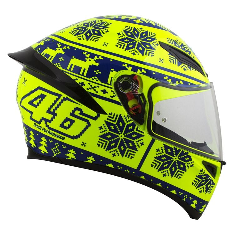 AGV Full Face K-1 Winter Test 2015 Helmet - Yellow/Blue - SM 