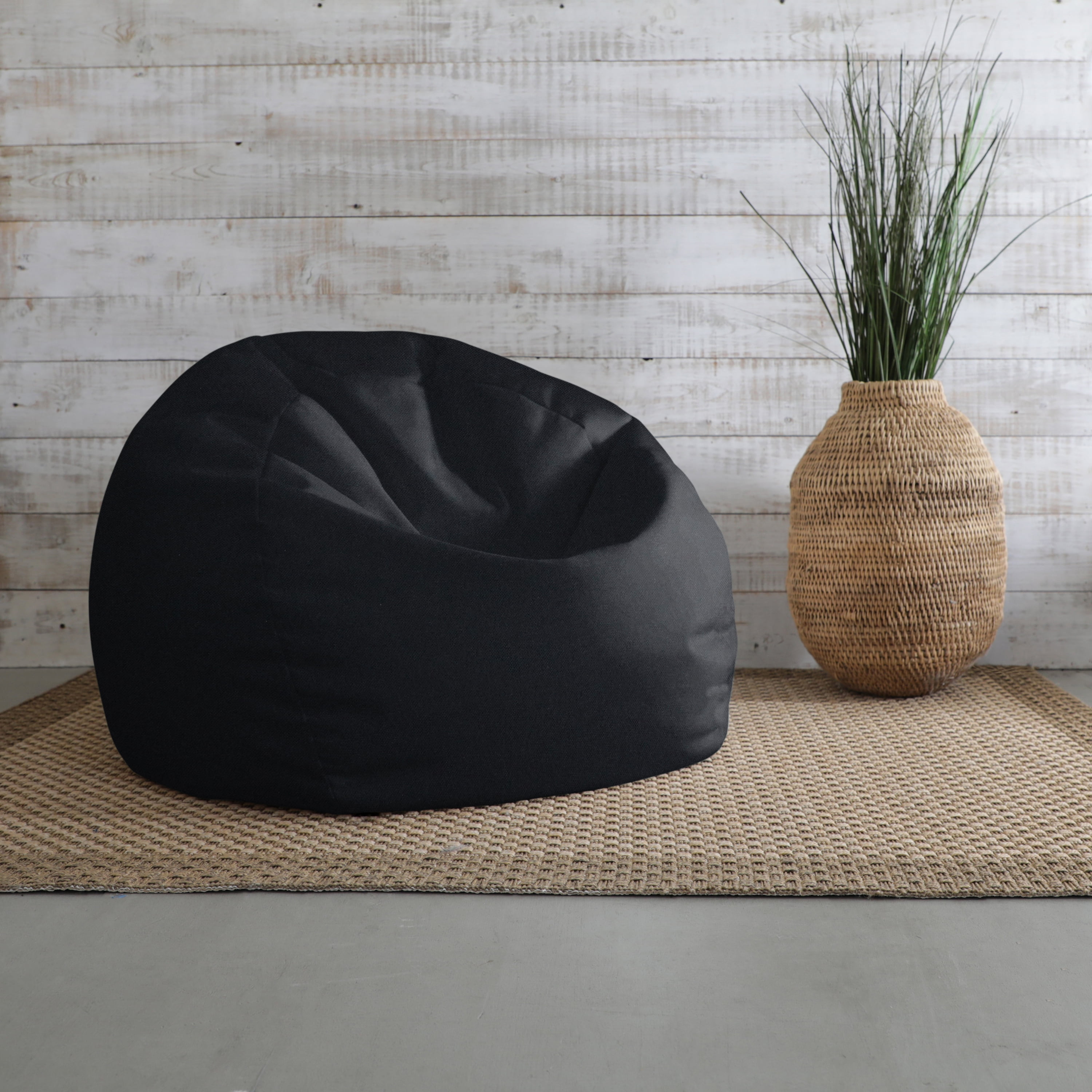Black Friday Bean Bag Chair Deals Sorra Home Black Bean Bag Comfy Chair for All Ages - Walmart.com
