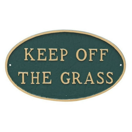 Montague Metal Products Keep off the Grass Oval Lawn Plaque