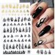 thumbnail image 3 of 12 Sheets Self-Adhesive DIY Fire Flame Nail Art Stickers Decor Flame Nail Art Stickers 3D Fire Flame Nail Decals Nail Art White Black Silver Gold Flam, 3 of 4