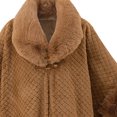thumbnail image 5 of Levmjia Women Shawl Solid Flared Cuff Wrap Cape Warm Windproof Loose Outerwear Cozy Casual Cardigan Autumn Winter Daily Dates Outdoor, 5 of 5