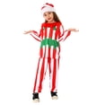 thumbnail image 1 of Conjuntos de ropa para niña pequeña, traje de Papá Noel, disfraz de Navidad, fiesta de cosplay, top, pantalones, sombrero, 3 piezas, conjuntos de ropa para niños, 1 of 7