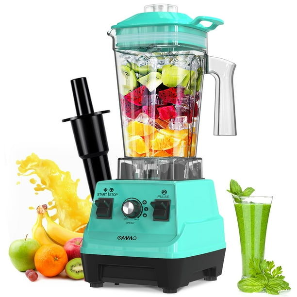 Licuadora OMMO 1800 W de alta velocidad con tarro de 1,8 L, acero inoxidable