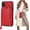 Red, variant on Crossbody Wallet Case for iPhone X Xs, RFID Blocking PU Leather Zipper Handbag Purse Flip Cover, Kickstand Folio Case with Card Slots Holder Wrist Strap Lanyard 5.8 Inch (Rose Gold)