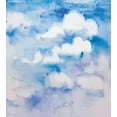 thumbnail image 3 of Fantasy Duvet Cover Set, Cloudy Sky View in Soft Pastel Tones Watercolor Blurry Serene Picture, Decorative 2 Piece Bedding Set with 1 Pillow Shams, Twin Size, Sky Blue White, by Ambesonne, 3 of 3