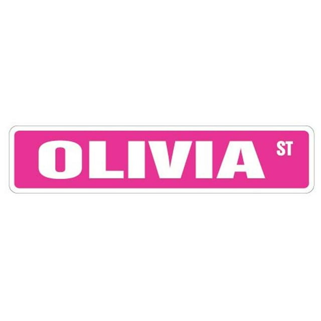 SignMission SS-Olivia 4 x 18 in. Panneau de Rue Olivia