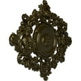 thumbnail image 3 of 22 1/2"W x 30 3/8"H x 1 1/2"P Katheryn Ceiling Medallion, Hand-Painted Green Gold, 3 of 6