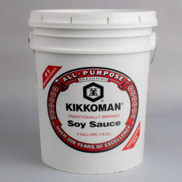 Kikkoman Sauce Soja Brassée Traditionnellement - Seau de 5 Gallons
