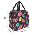 thumbnail image 2 of KLL Donuts1 Print Insulated Lunch Bag Women, Reusable Cute Tote Lunch Box for Adult & Men, Leakproof Cooler Lunch Bags for Work Office Travel Picnic, 2 of 5