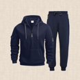 thumbnail image 2 of CONZONE Mens Sweatsuit 2 Piece Sets Casual Men's Jogging Tracksuit Set Solid Color Pullover Hoodie Sweatpants Sweat Suit for Men Cozy Fall Winter Athletic Track Suit Outfits, 2 of 4