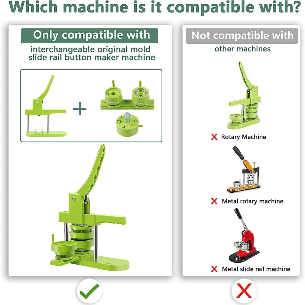 Replaceable Badges Button Maker Machine Mold, 58MM Pin Badges Making Machine Mold ,Beginner-Friendly