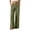 Green, variant on Women's Cotton Linen Wide Leg Pants Summer Casual Button up High Waisted Loose Trousers with Pockets by Yigetop Beige L