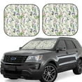 thumbnail image 6 of Kdxio Wisteria Flower Print 2-Piece Sun Shade Front Windshield - Foldable Car Front Window Sunshades for Most Sedans SUV Truck, 6 of 6