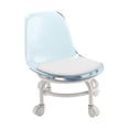 thumbnail image 3 of Taburete rodante bajo, asiento de rodillo bajo con respaldo, taburete de pedicura, taburete de silla giratoria, taburete rodante giratorio de 360  degree pa Azul perfecl  Asiento rodante bajo, 3 of 8