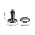 thumbnail image 2 of Unique Bargains 100 Sets Leather Rivets 8mm Double Cap Rivets 10mm Height Metal Studs Rivet, Gun-black, 2 of 5