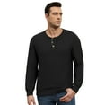 thumbnail image 2 of FEDTOSING Mens Waffle Henley Shirts Long Sleeve Fall Comfy T-Shirts Button Down V Neck Casual Pullover, 2 of 7