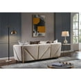 thumbnail image 4 of Chanelle Thick Velvet Fabric 3Pc Living Room Set Made With Wood in Beige, 4 of 17
