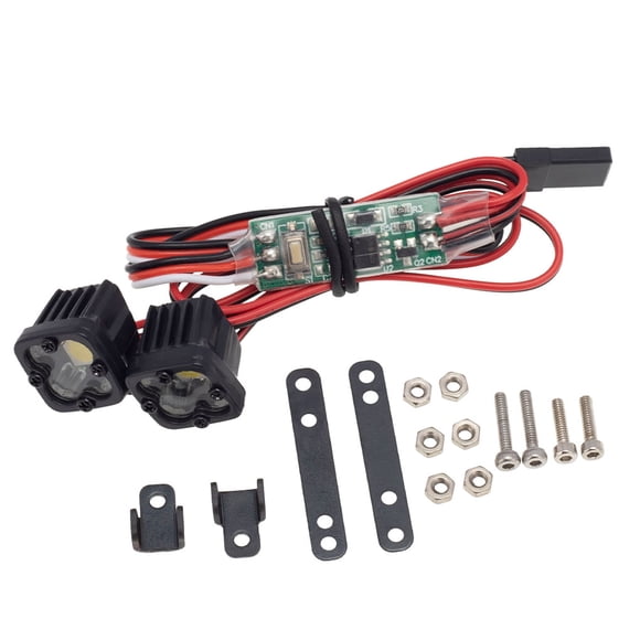 ZheElen Square Bumper Lamp Spotlight Searchlight LED 5050 Light with Bracket High Brightness for 1/10 Trx-4 SCX10 90046 Upgrade Kit One for Four