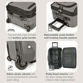 thumbnail image 5 of U.S. Traveler Rio Rugged Fabric Expandable Rolling Carry-on Luggage Set w/ Tote, Gray, 2-Piece (21/10), 5 of 8