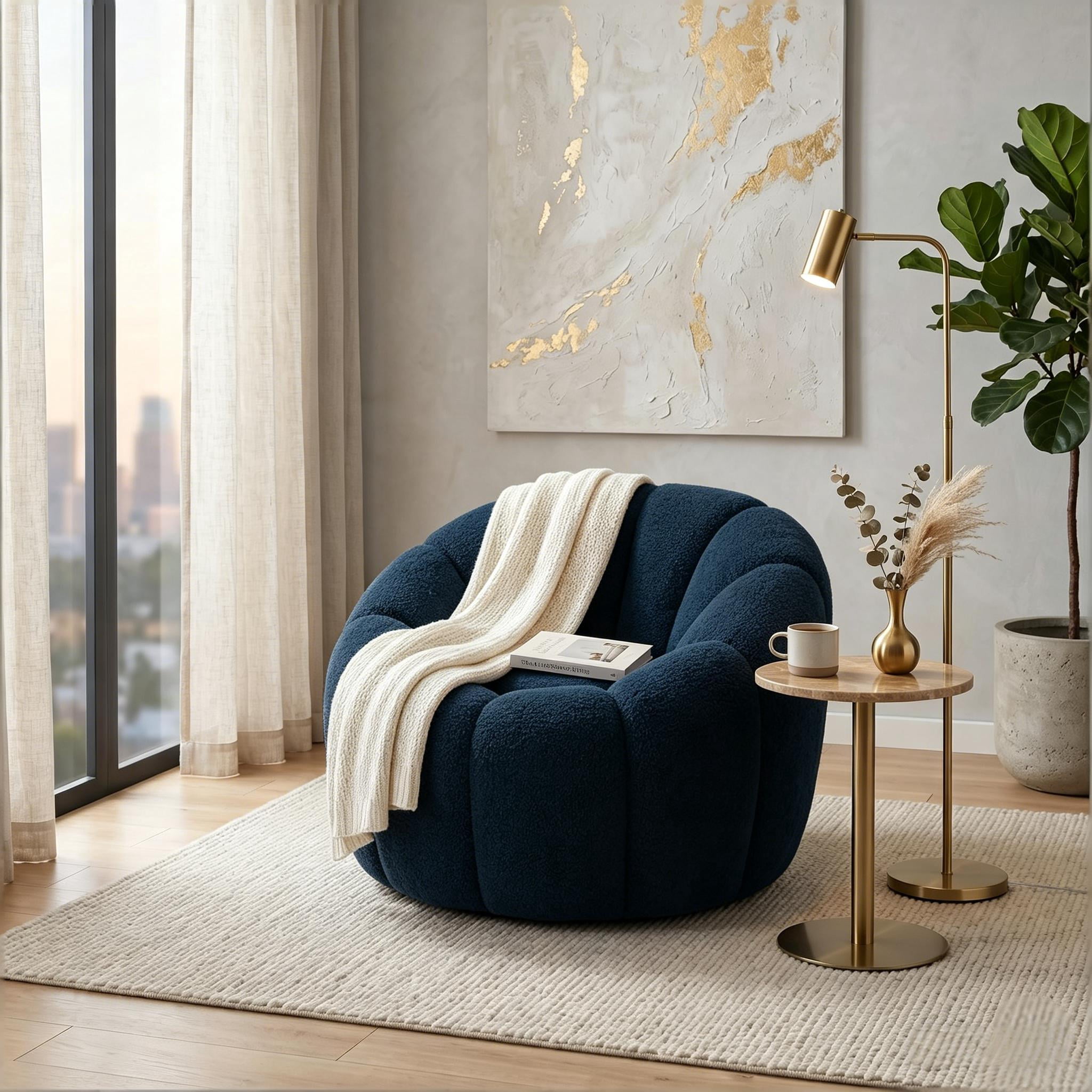 Howcool Bean Bag Sofa Chair with Armrests for Adults, High-Density Foam Lazy Sofa for Living Room Bedroom Reading