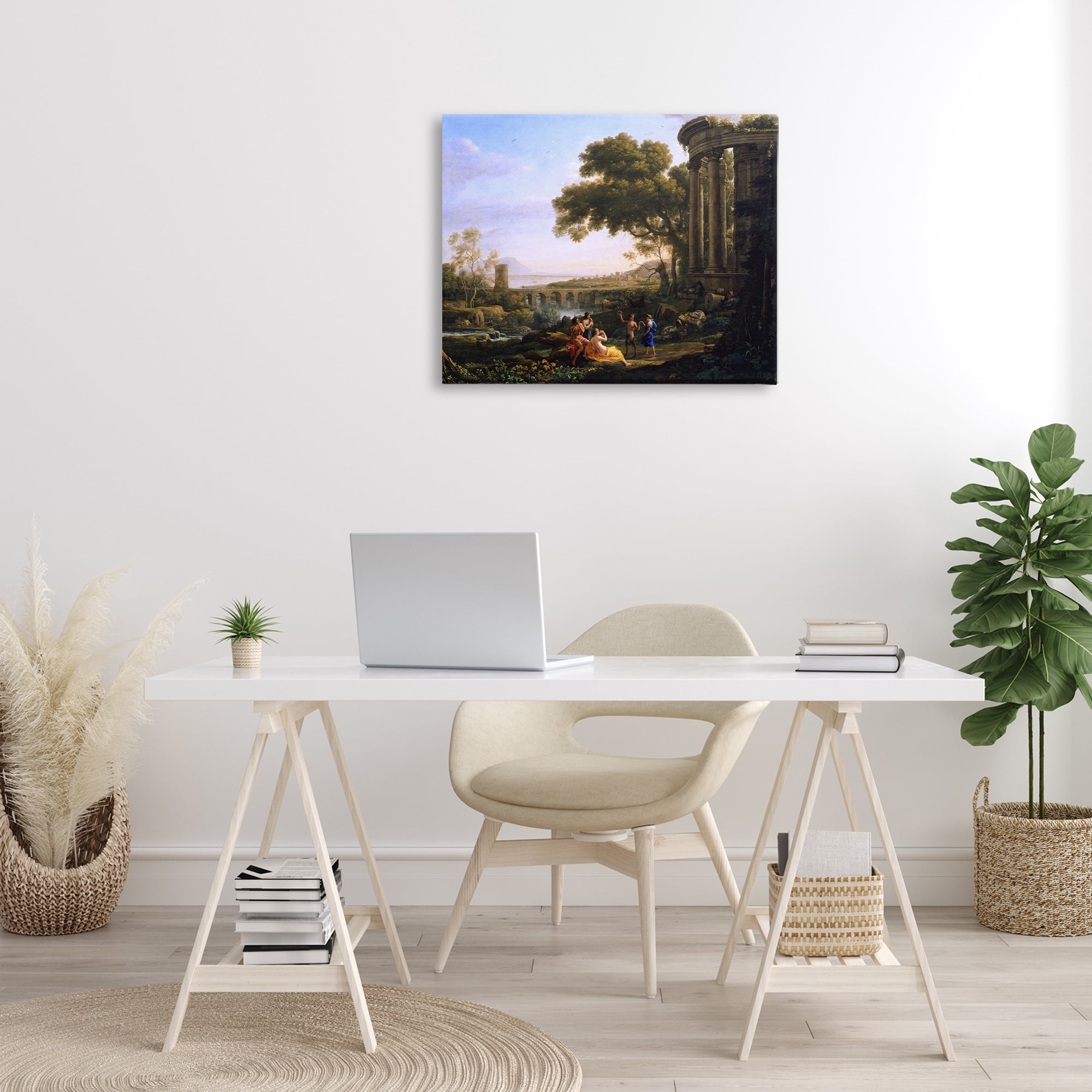 Stupell Industries Classic Nymph & Satyr Dancing Landscape & Nature Painting Wrapped Canvas Art Print Wall Art, 30 x 24
