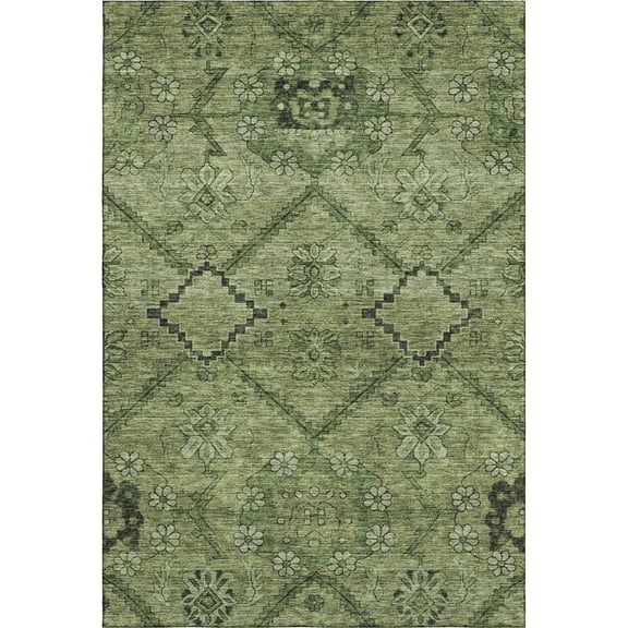 Dalyn Rugs Premium Machine Washable Mayfield AMF842 Olive 5' x 7'6" Rug