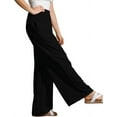 thumbnail image 2 of utcoco women's wide leg pants casual elastic waist loose linen trousers, 2 of 4