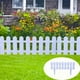 thumbnail image 1 of Borde de plástico blanco para valla de jardín | Mini valla de 20 x 17 x 12 cm con tacos de tierra | Borde para parterres, césped y caminos para jardines domésticos, 1 of 7