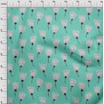 thumbnail image 3 of oneOone Viscose Jersey Aqua Blue Fabric Artistic Floral Sewing Fabric By The Yard Printed Diy Clothing Sewing Supplies 60 Inch Wide, 3 of 5